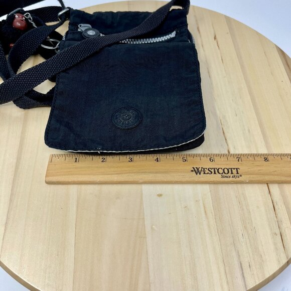 Kipling Crossbody Bag  Small Black Nylon  w/Mascot - Picture 9 of 14